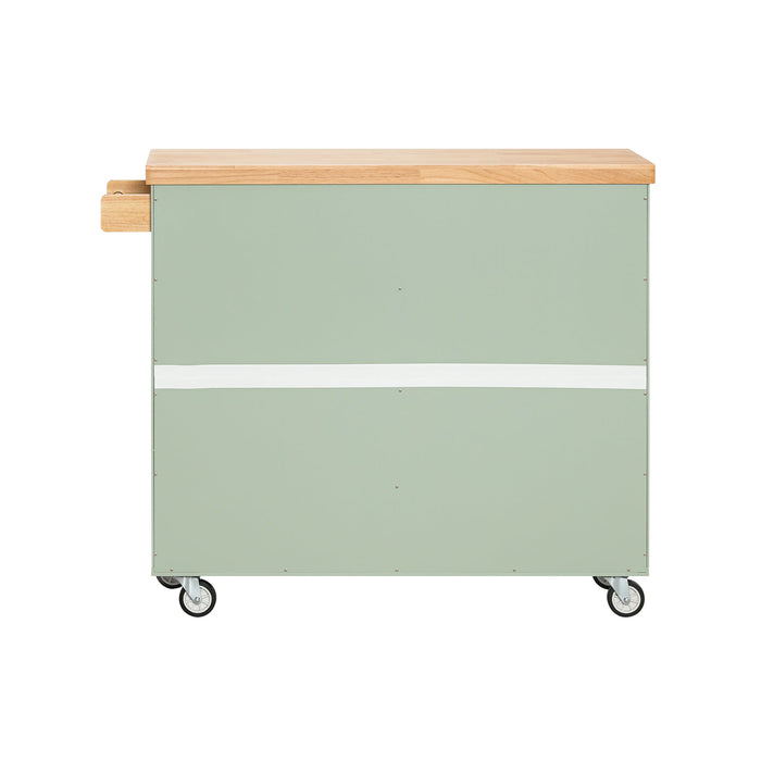 Carrello Cucina Con 2 Ante In Vetro Mobile Cucina Credenza Con Ruote 109x38x92cm Verde FKW114-GR SoBuy