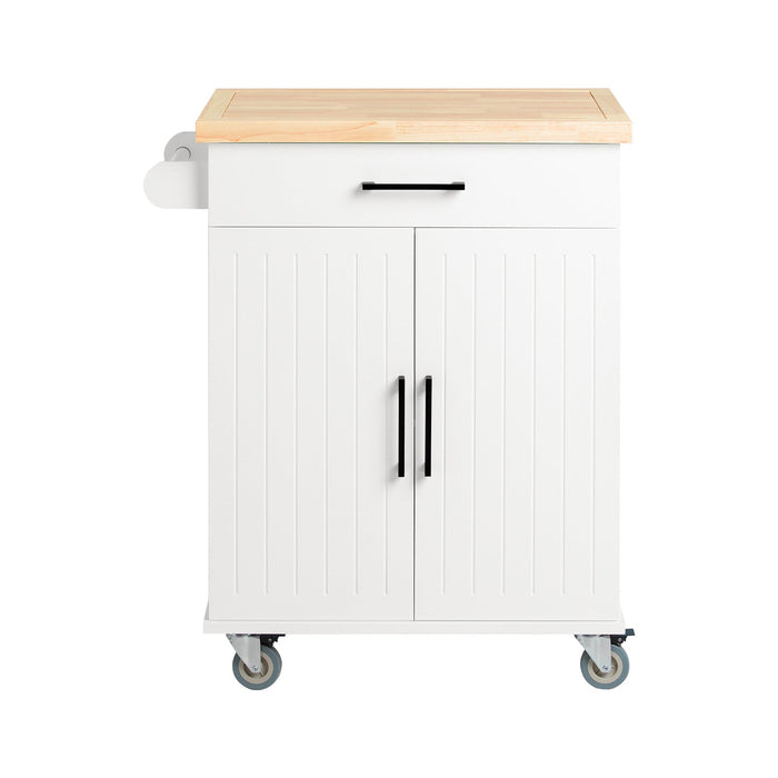 Credenza Cucina Carrello Cucina Con Ruote Con Cassetto E 2 Ante 74.5x45.5x91cm FKW119-WN SoBuy