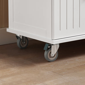 Credenza Cucina Carrello Cucina Con Ruote Con Cassetto E 2 Ante 74.5x45.5x91cm FKW119-WN SoBuy