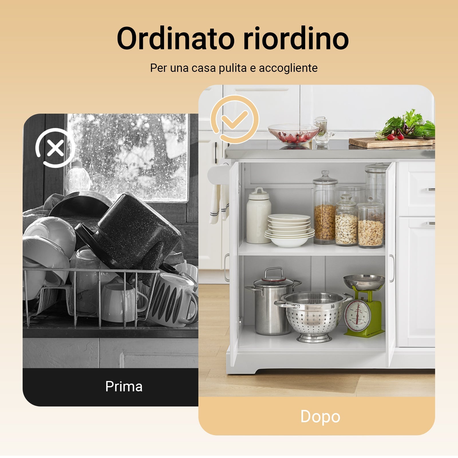 SoBuy FKW128-ST Isola Cucina su Ruote con Piano di Lavoro Estendibile, Mobiletto Salvaspazio, Carrello da Cucina con Ruote, con Due Cassetti e Ripiano Regolabile 130 x 46/71 x 91cm Bianco