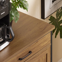 SoBuy Mobile Cucina Salvaspazio con Ruote Carrello Cucina con Cassetti e Portabottiglie, Mobiletto Credenza credenza cucina per Cucina o Sala da Pranzo Vintage Marrone 67x88x37cm FKW134-N