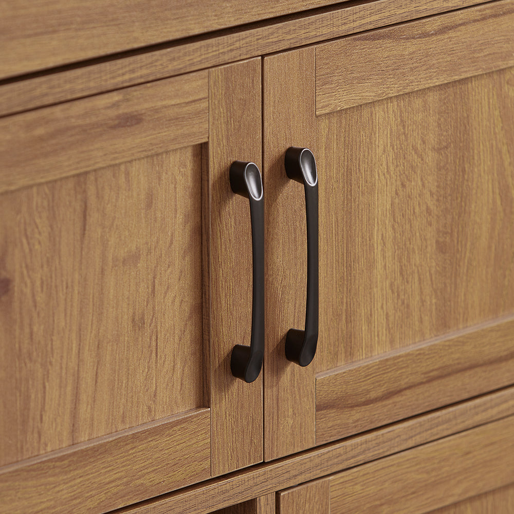 SoBuy Mobile Cucina Salvaspazio con Ruote Carrello Cucina con Cassetti e Portabottiglie, Mobiletto Credenza credenza cucina per Cucina o Sala da Pranzo Vintage Marrone 67x88x37cm FKW134-N