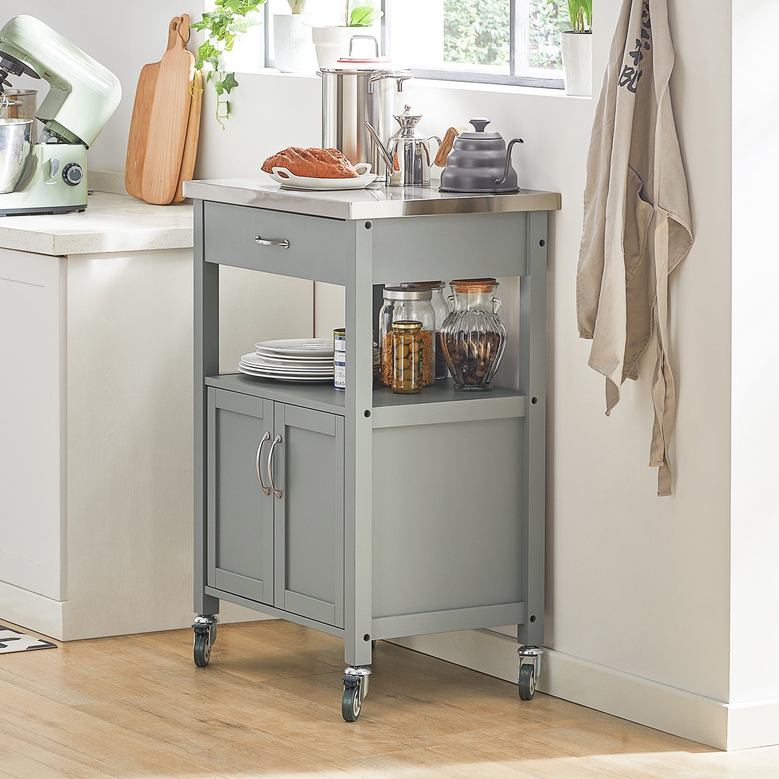  Carrello cucina, carrello da servizio colore:Grigio, FKW22-HG