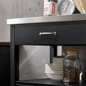 Carrello cucina, carrello da servizio colore:Nero, FKW22-SCH