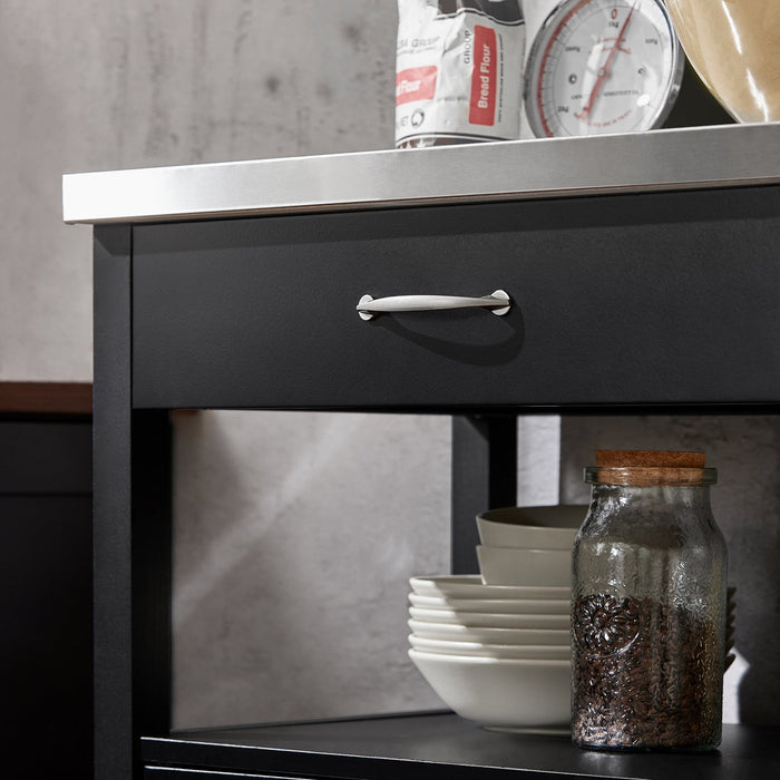 Carrello cucina, carrello da servizio colore:Nero, FKW22-SCH