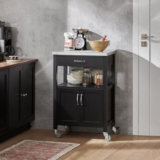  Carrello cucina, carrello da servizio colore:Nero, FKW22-SCH