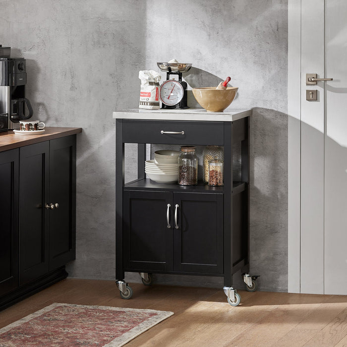 Carrello cucina, carrello da servizio colore:Nero, FKW22-SCH