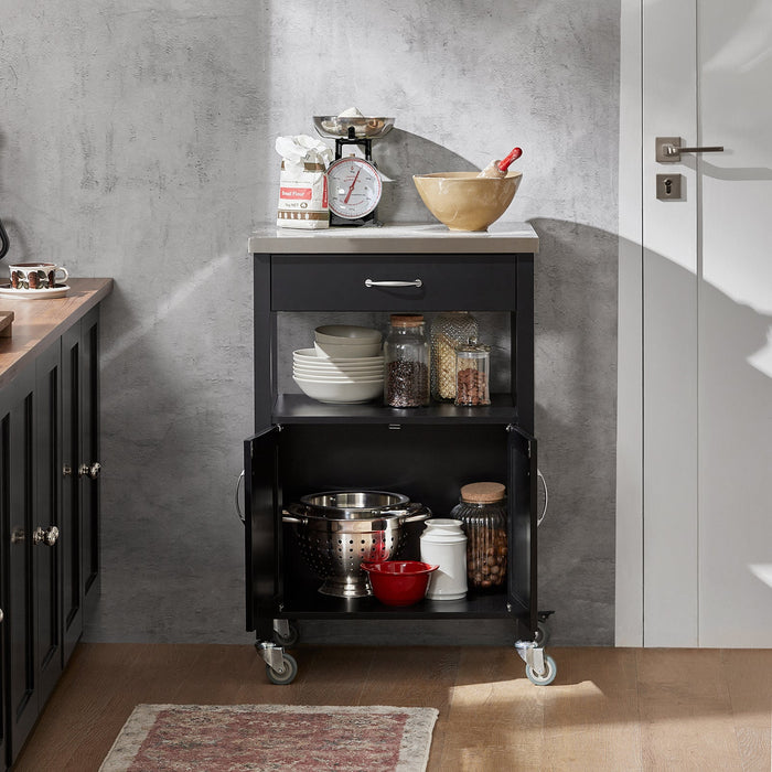 Carrello cucina, carrello da servizio colore:Nero, FKW22-SCH