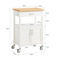  Carrello cucina, carrello da servizio colore:Bianco, FKW22-WN