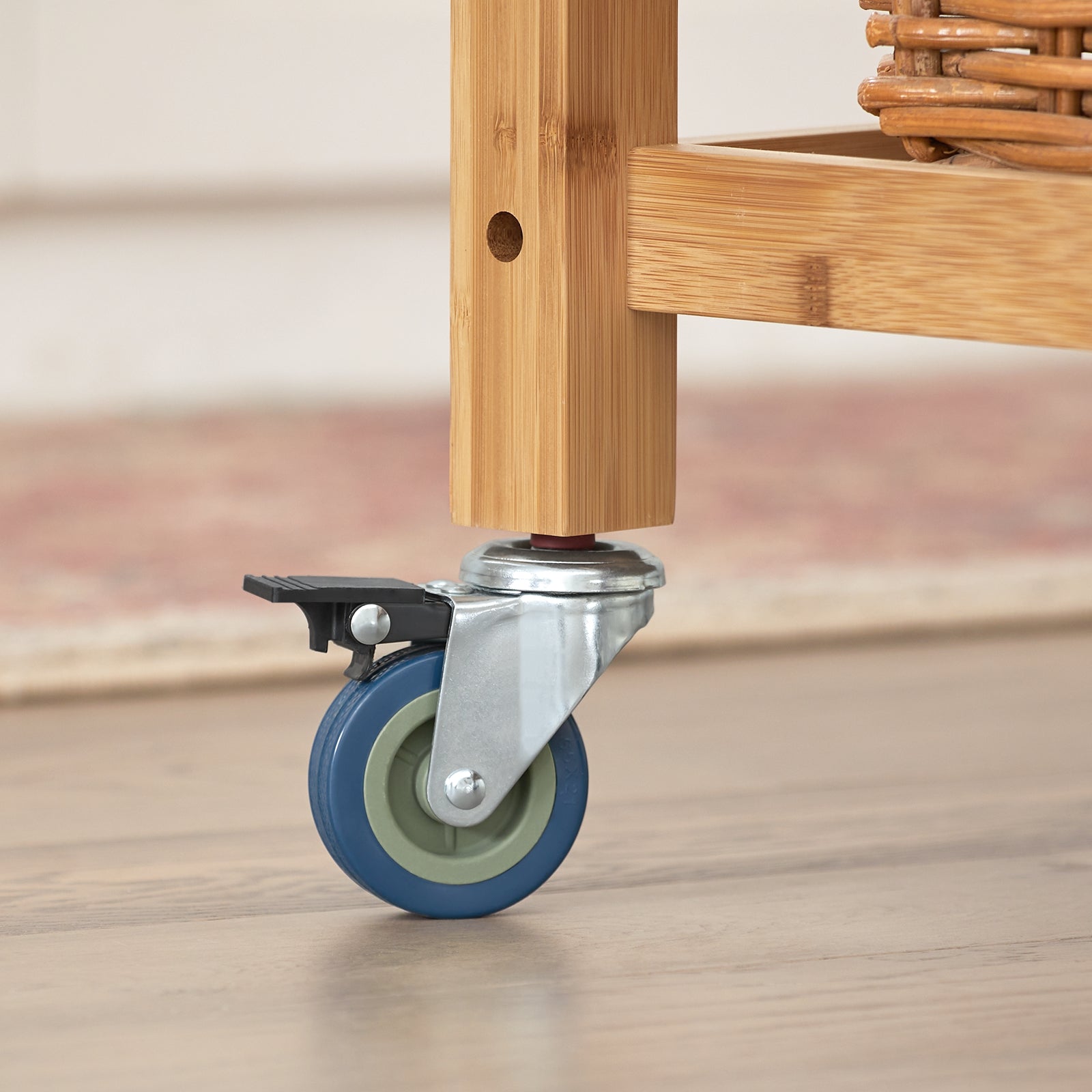 SoBuy Mobiletto cucina salvaspazio Carrello cucina con cesti Credenza soggiorno moderno con ruote Mobile dispensa Penisola cucina L58*P40*A85cm (FKW28-SCH)