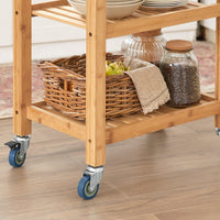 SoBuy Mobiletto cucina salvaspazio Carrello cucina con cesti Credenza soggiorno moderno con ruote Mobile dispensa Penisola cucina L58*P40*A85cm (FKW28-SCH)