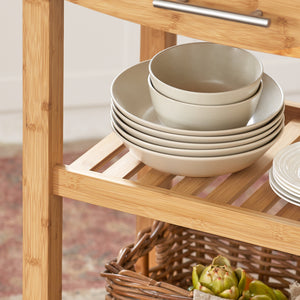 SoBuy Mobiletto cucina salvaspazio Carrello cucina con cesti Credenza soggiorno moderno con ruote Mobile dispensa Penisola cucina L58*P40*A85cm (FKW28-SCH)