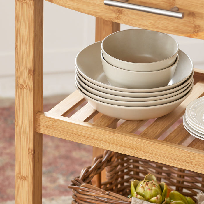 SoBuy Mobiletto cucina salvaspazio Carrello cucina con cesti Credenza soggiorno moderno con ruote Mobile dispensa Penisola cucina L58*P40*A85cm (FKW28-SCH)