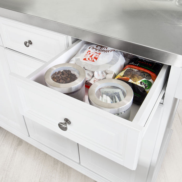 Carrello da cucina, credenza, Mobiletto ad angolo Bianco FKW33-W