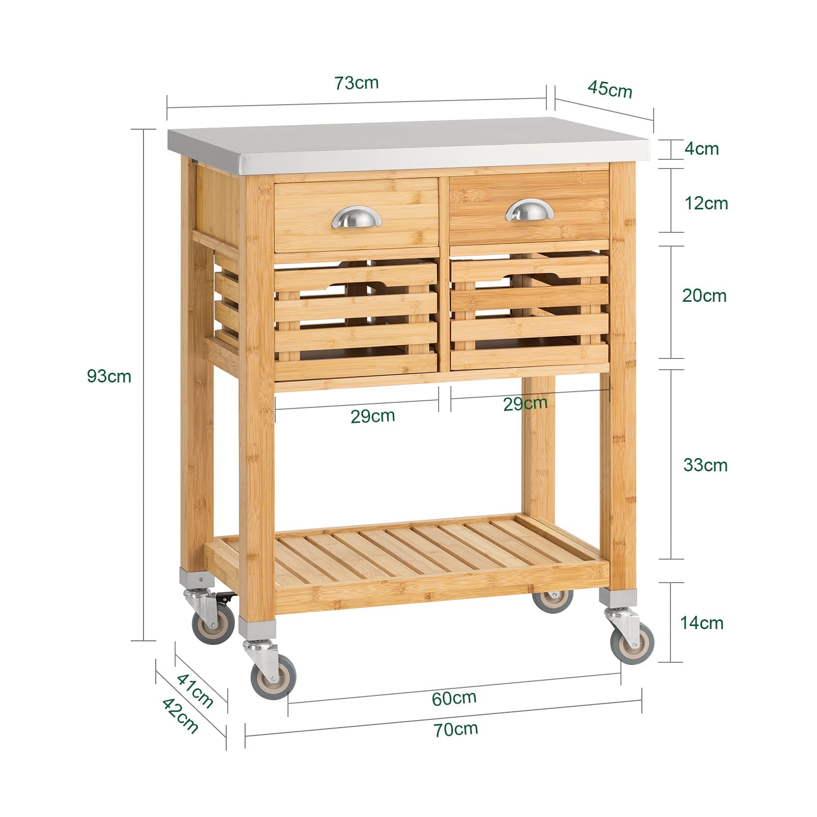 Carrello di servizio,Scaffale da cucina,Tavolo cucina,FKW40-N