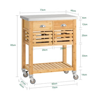 Carrello di servizio,Scaffale da cucina,Tavolo cucina,FKW40-N