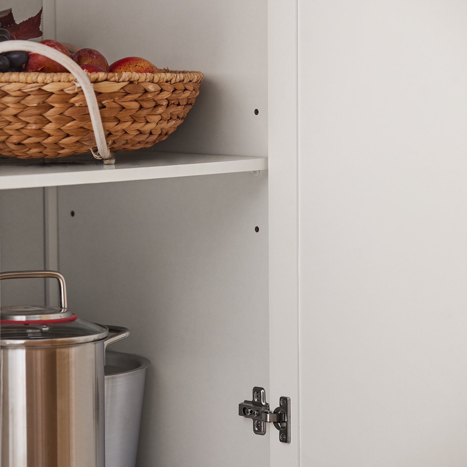 Carrello Cucina Mobile Cucina Bianco Con Route Credenza Cucina Piano in Legno FKW41-WN