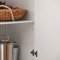 Carrello Cucina Mobile Cucina Bianco Con Route Credenza Cucina Piano in Legno FKW41-WN