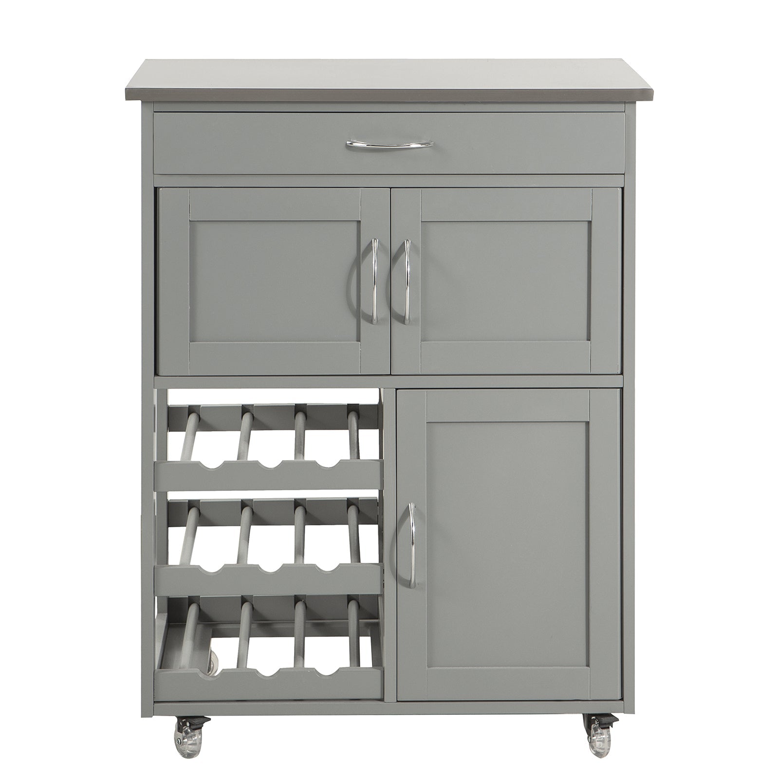 Carrello di servizio Credenza in legno mobile cucina Grigio FKW45-HG