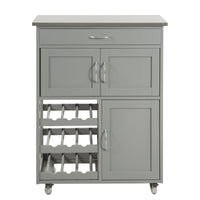 Carrello di servizio Credenza in legno mobile cucina Grigio FKW45-HG
