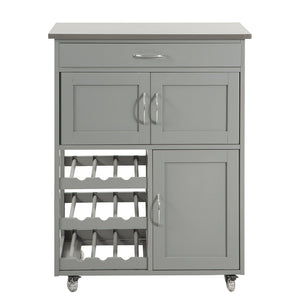 Carrello di servizio Credenza in legno mobile cucina Grigio FKW45-HG