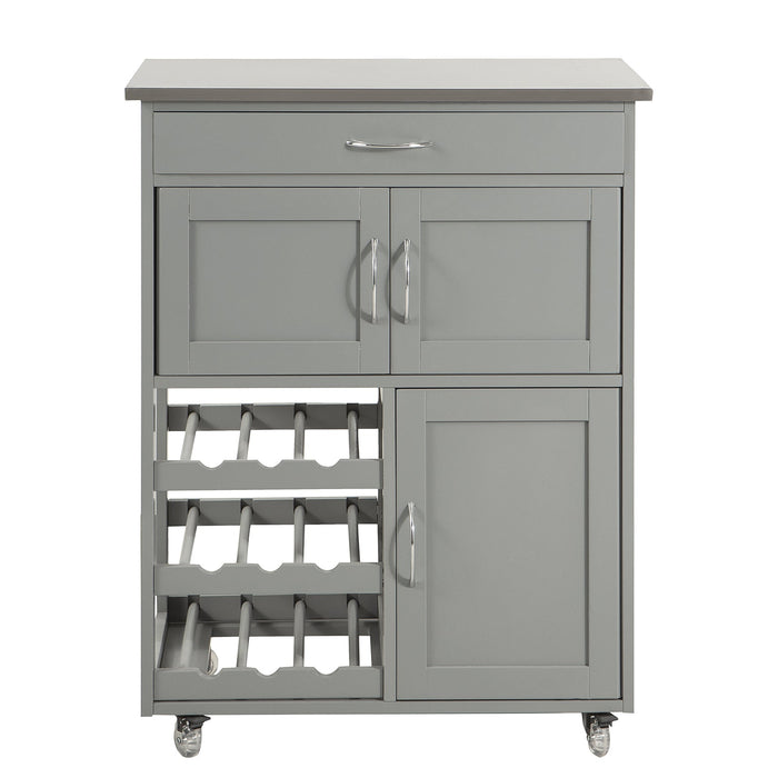 Carrello di servizio Credenza in legno mobile cucina Grigio FKW45-HG
