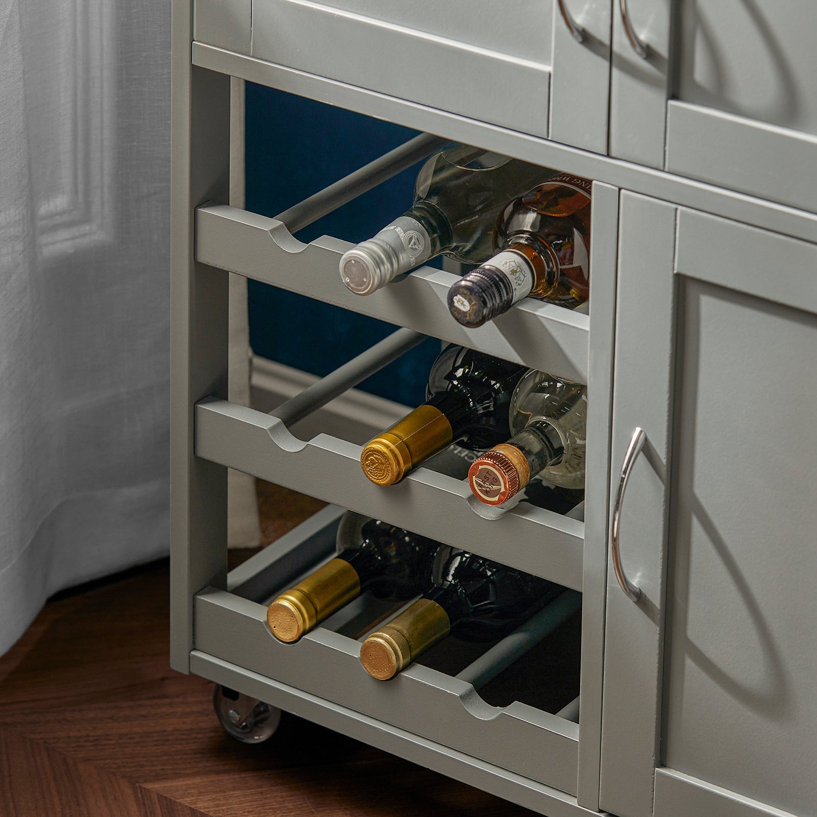 Carrello di servizio Credenza in legno mobile cucina Grigio FKW45-HG