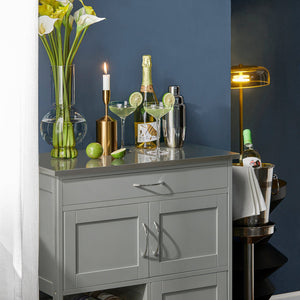 Carrello di servizio Credenza in legno mobile cucina Grigio FKW45-HG