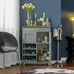 Carrello di servizio Credenza in legno mobile cucina Grigio FKW45-HG