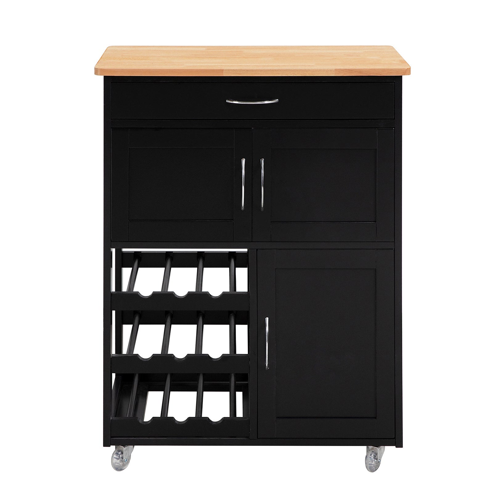 Carrello di servizio Credenza in legno mobile cucina Nero FKW45-SCH