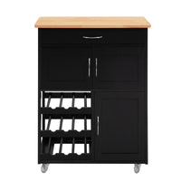 Carrello di servizio Credenza in legno mobile cucina Nero FKW45-SCH