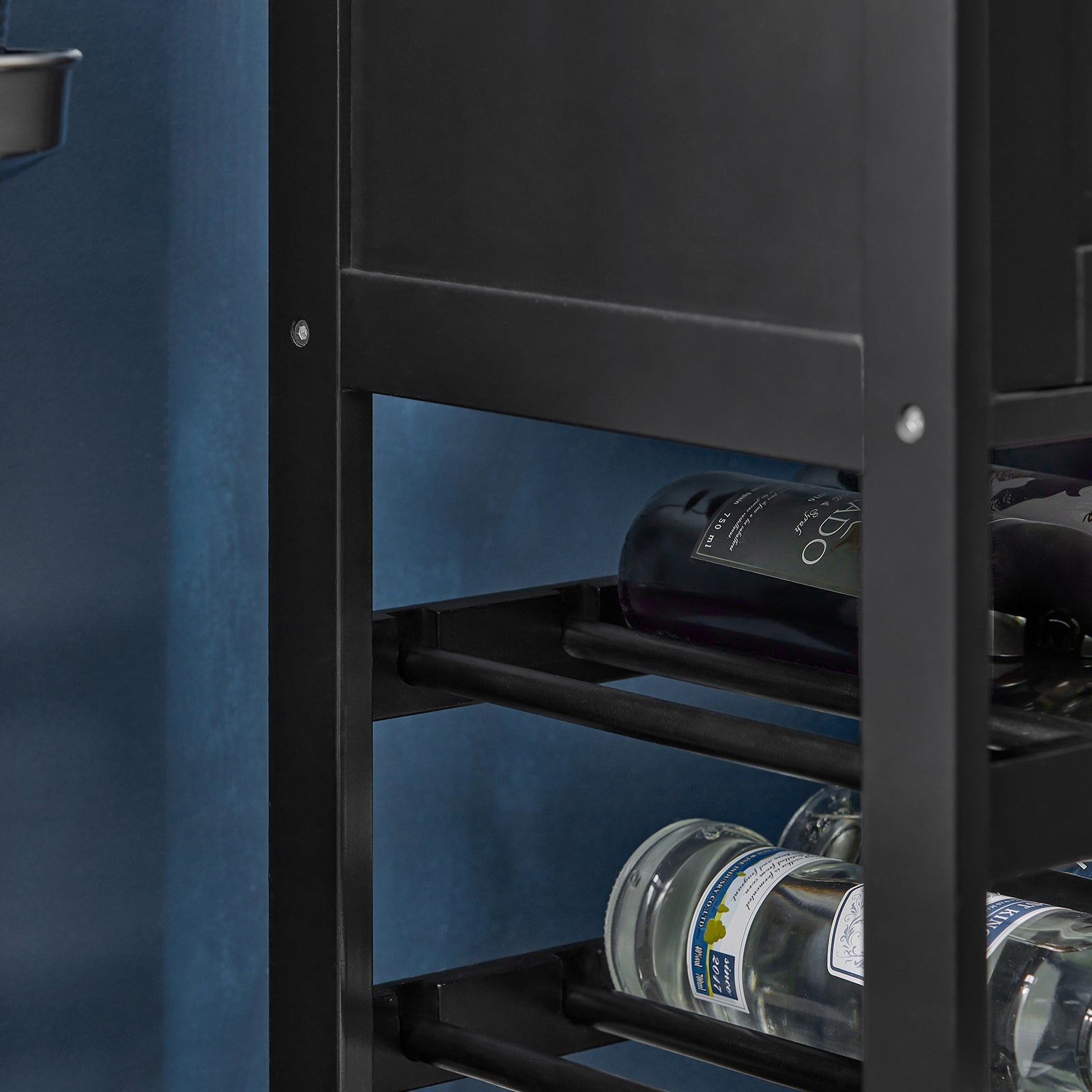 Carrello di servizio Credenza in legno mobile cucina Nero FKW45-SCH