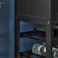 Carrello di servizio Credenza in legno mobile cucina Nero FKW45-SCH