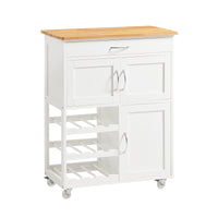 Carrello di servizio Credenza in legno mobile cucina Bianco FKW45-WN