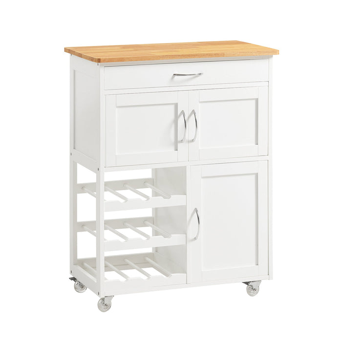 Carrello di servizio Credenza in legno mobile cucina Bianco FKW45-WN