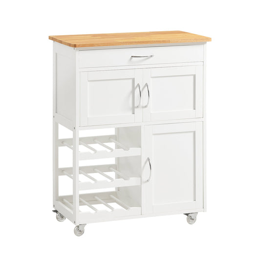 Carrello di servizio Credenza in legno mobile cucina Bianco FKW45-WN