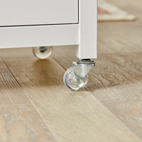 Carrello di servizio, Credenza in legno, mobile cucina, bianco, FKW46-WN