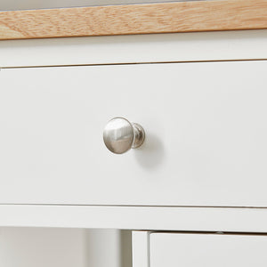 Carrello di servizio, Credenza in legno, mobile cucina, bianco, FKW46-WN