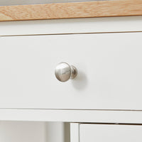 Carrello di servizio, Credenza in legno, mobile cucina, bianco, FKW46-WN