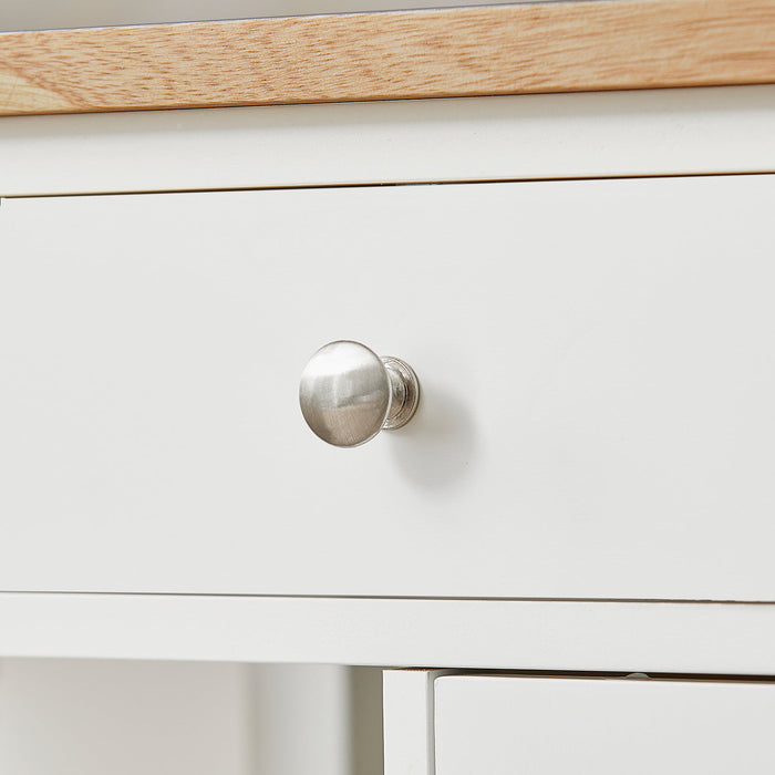 Carrello di servizio, Credenza in legno, mobile cucina, bianco, FKW46-WN