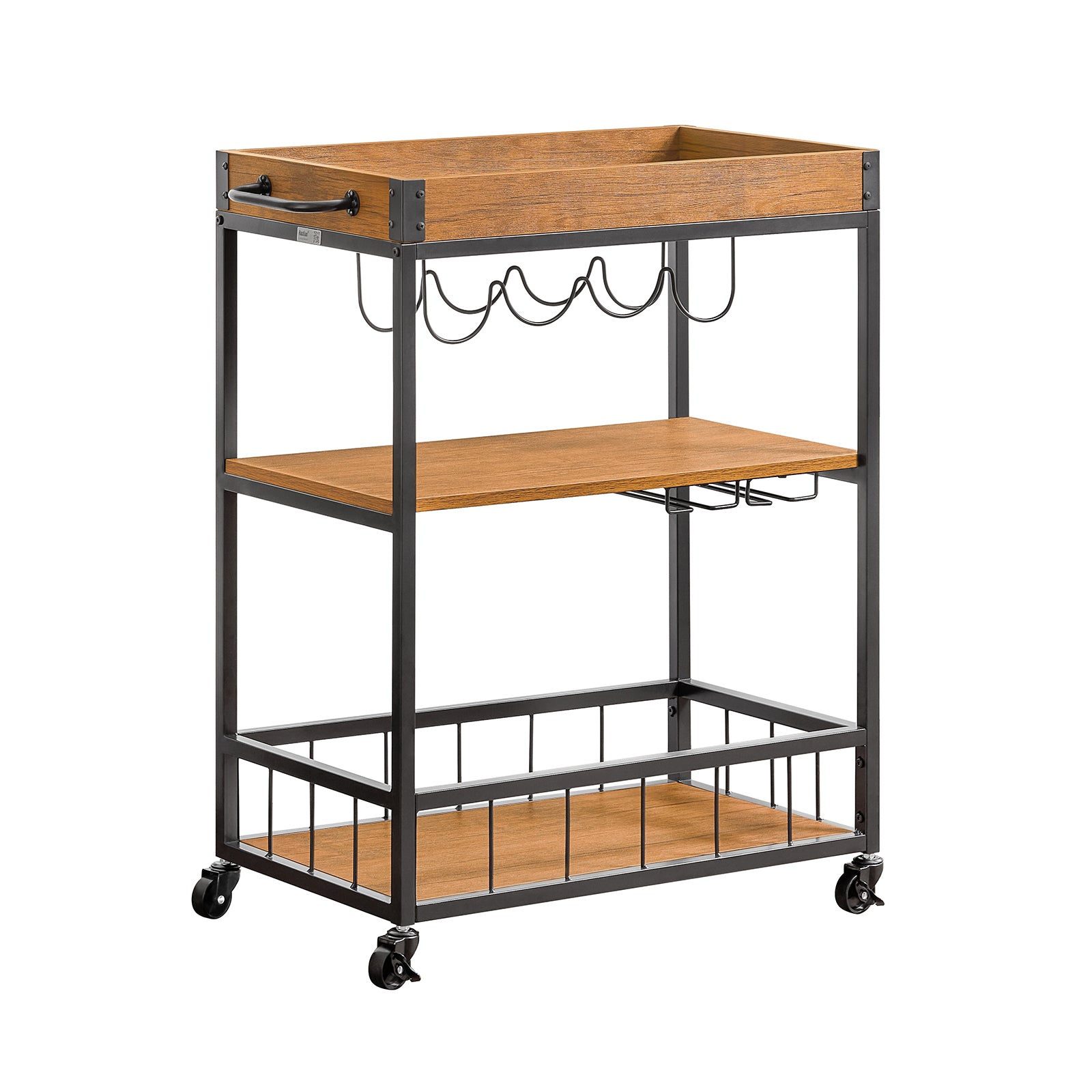 SoBuy Carrello con portabottiglie 40x82x90cm FKW56-N