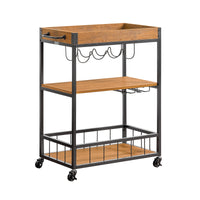 SoBuy Carrello con portabottiglie 40x82x90cm FKW56-N