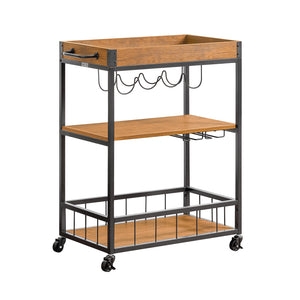 SoBuy Carrello con portabottiglie 40x82x90cm FKW56-N