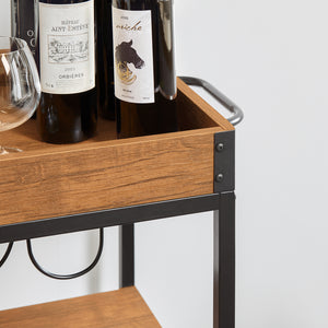 SoBuy Carrello con portabottiglie 40x82x90cm FKW56-N