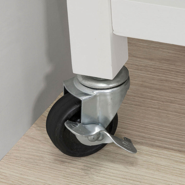 Penisola Cucina Credenza Legno Carrello Cucina con Route L93*P51*A89cm FKW62-WN