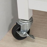 Penisola Cucina Credenza Legno Carrello Cucina con Route L93*P51*A89cm FKW62-WN