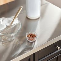 Carrello Cucina Credenza Cucina Mobile Cucina Bianco Con Route Piano Allungabile Nero FKW71-SCH