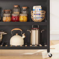 Penisola Cucina Piano di Lavoro per Cucina con 2 cassetti a 2 Ripiani L100*P60*A94CM Nero FKW74-SCH