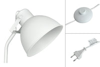 Lampada da terra in metallo bianco, piantana mod. Manhattan FL08MAME