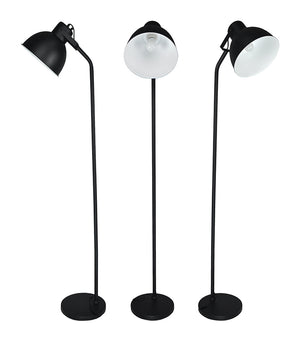 Lampada da terra in metallo nero, piantana mod. Manhattan FL10MAME